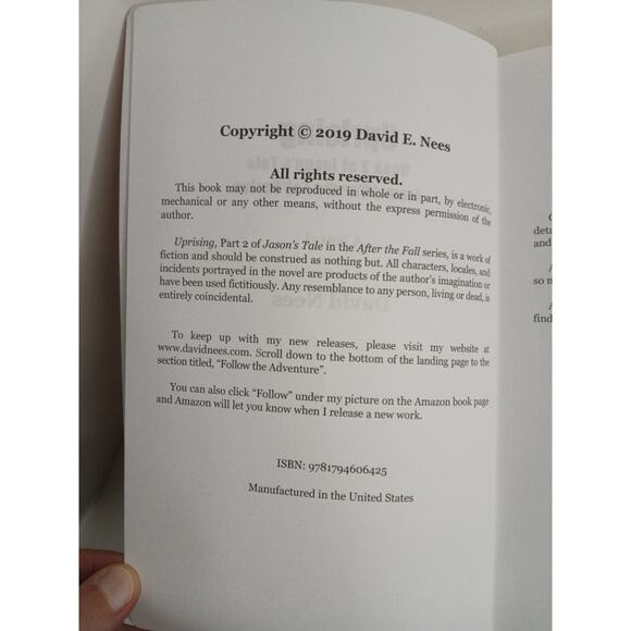 Uprising: Book 2 in the After the Fall Series by David Nees Paperback - Picture 3 of 3